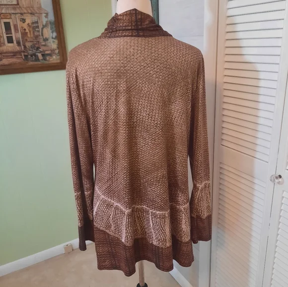Lily shawl neck long sleeve tunic top sz XL *F - Picture 4 of 7